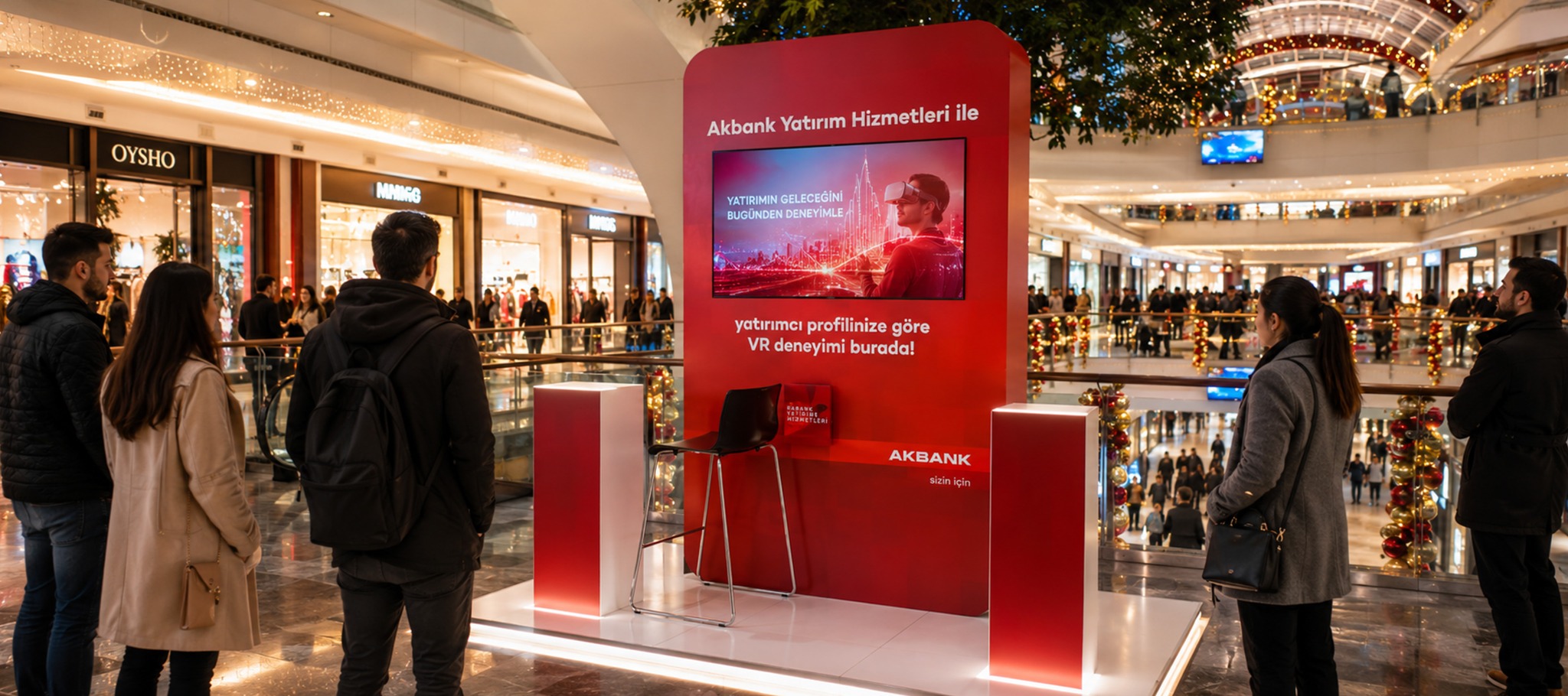Akbank Investment Services VR experience activation in a shopping mall